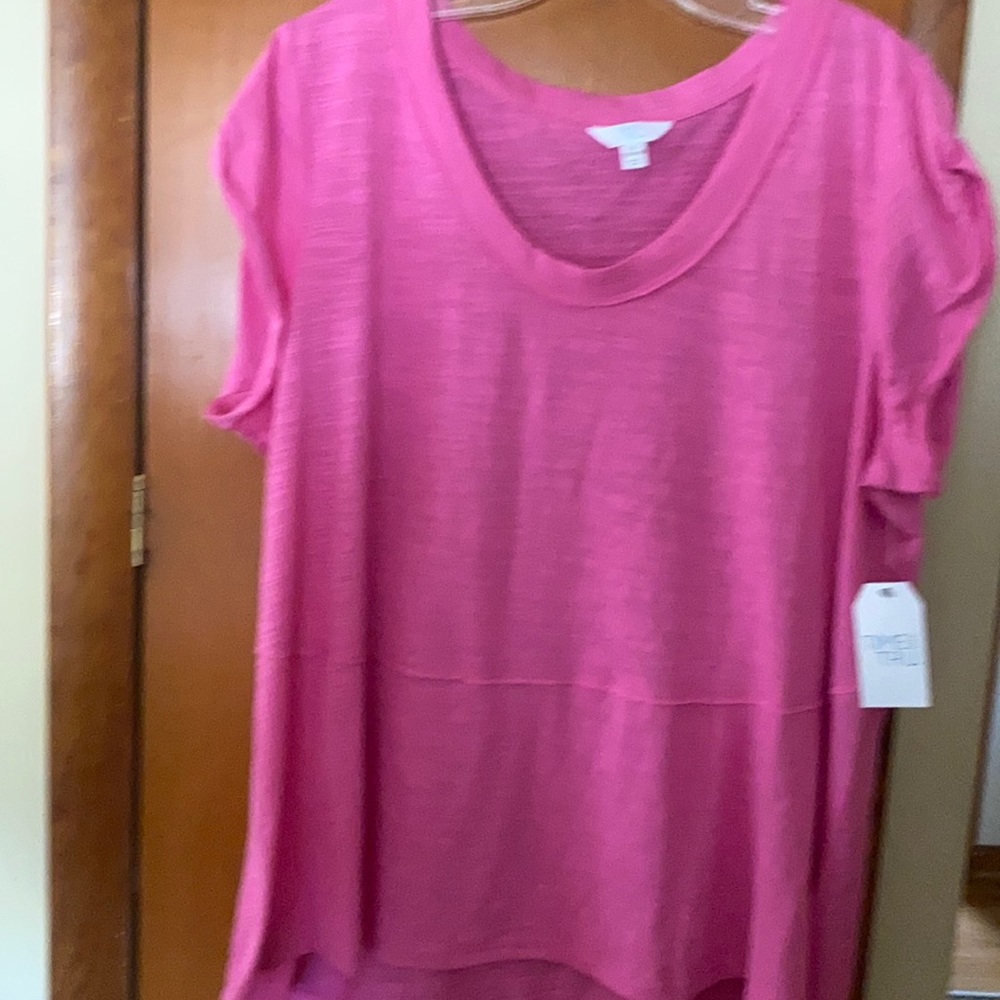 Time and Tru Women’s Pink Short Sleeve Size XL.